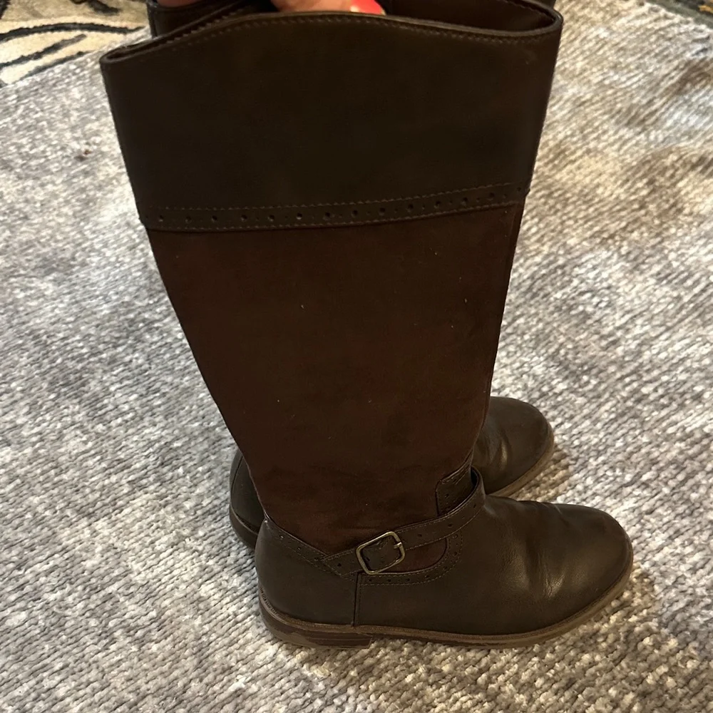 Brown Leather Knee-High riding boot Boots 13 children’s place